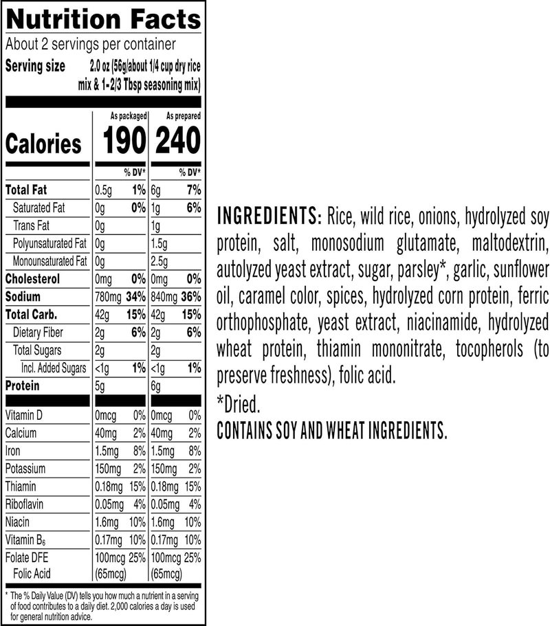 Rice-A-Roni رايس-أ-روني أرز طويل وحبوب برية مع أعشاب، 4.3 أونصة عبوة من 12 - Image 3